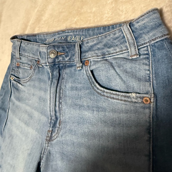 American Eagle Outfitters Blue Two-Tone Baggy Jeans - Picture 2 of 5